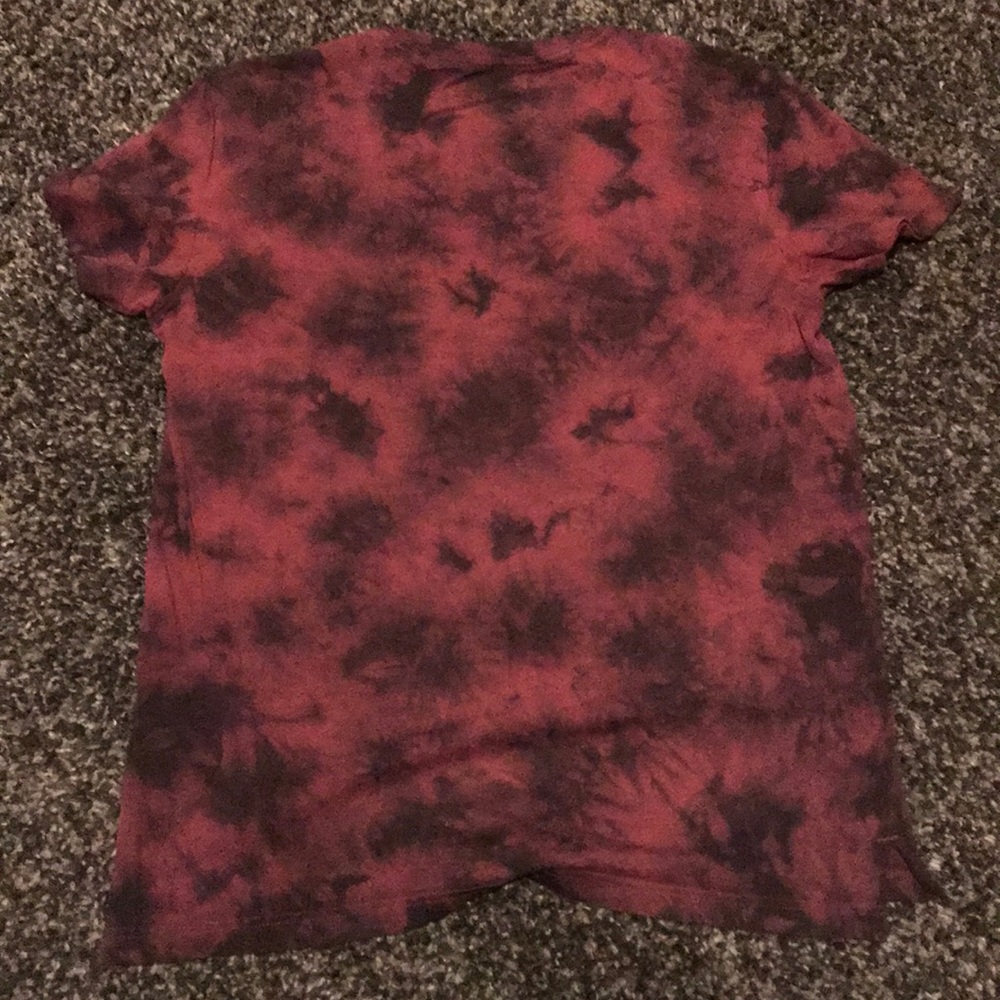 Maroon American Eagle Tie Die Tee - Picture 4 of 4